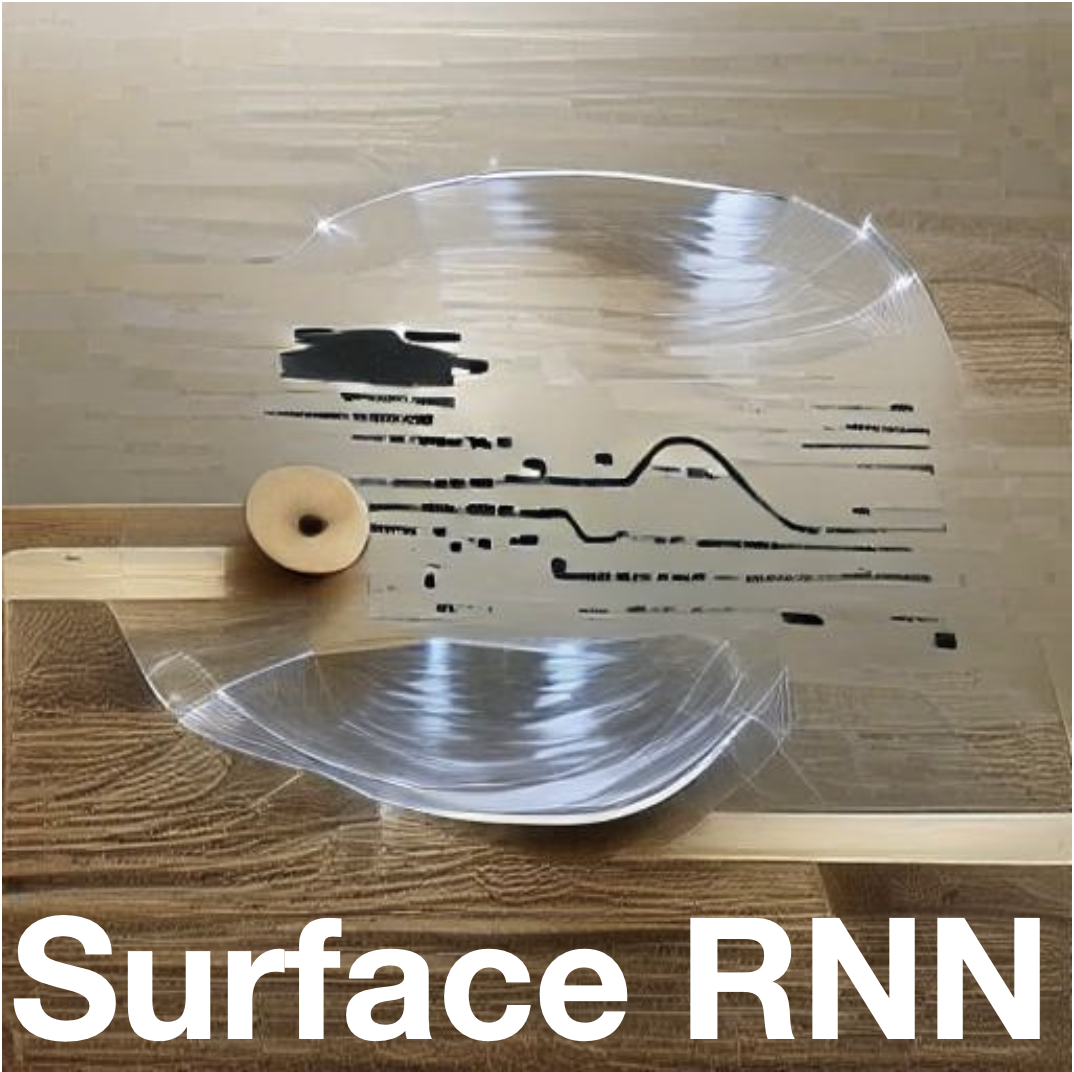 AI generated image of abstract, half broken circle of whispy material on a wooden surface. Black lines and markings radiate left to right from a circle of wood